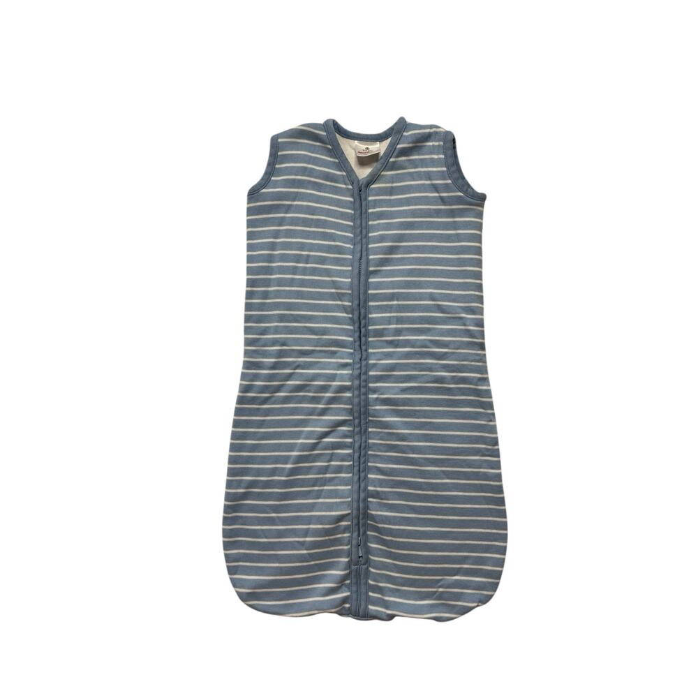 HANNA ANDERSSON 100% Organic Cotton Wearable Blanket 0-3 Month Blue White Stripe